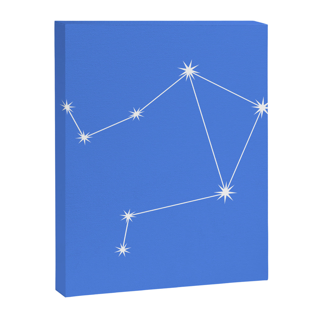 Libra Zodiac Star Constellation Line Art Bright Blue Canvas Print Gallery Image 8