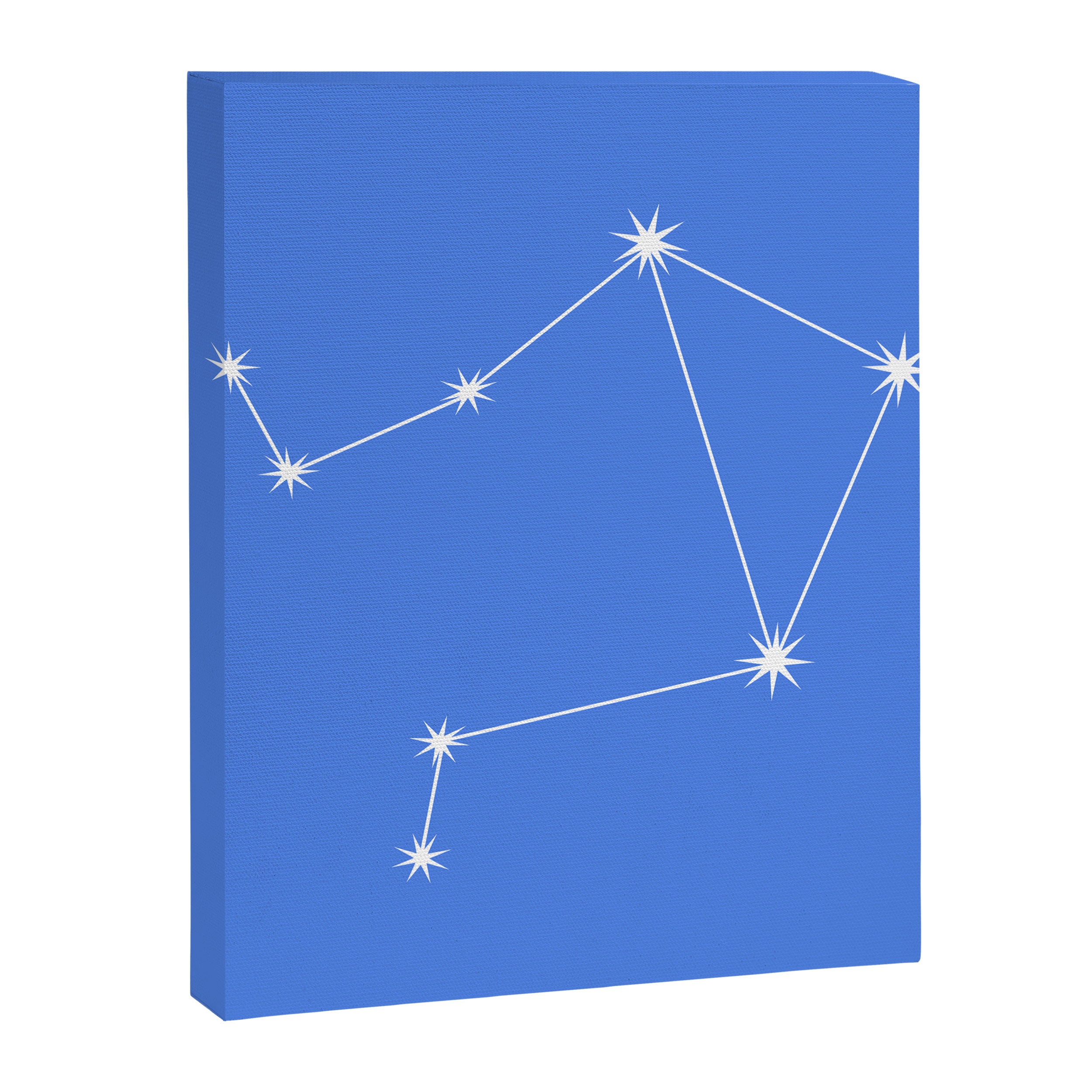 Libra Zodiac Star Constellation Line Art Bright Blue Canvas Print Gallery Image 8
