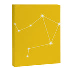 Libra Zodiac Star Constellation Line Art Bright Yellow Canvas Print Gallery Image 8