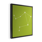 Libra Zodiac Star Constellation Line Art Chartreuse Green Framed Canvas Print Gallery Image 2