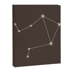 Libra Zodiac Star Constellation Line Art Coffee Brown Canvas Print Gallery Image 8