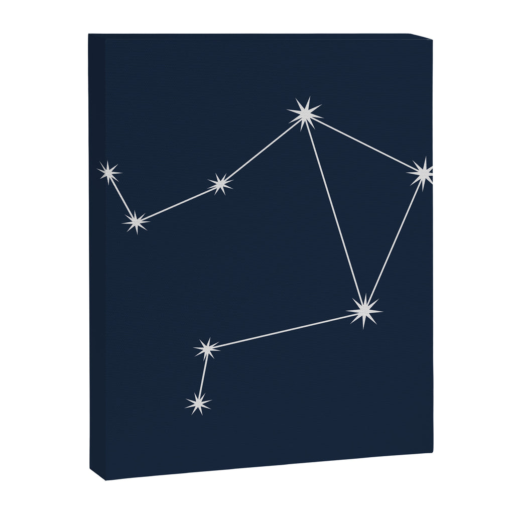 Libra Zodiac Star Constellation Line Art Dark Blue Canvas Print Gallery Image 8