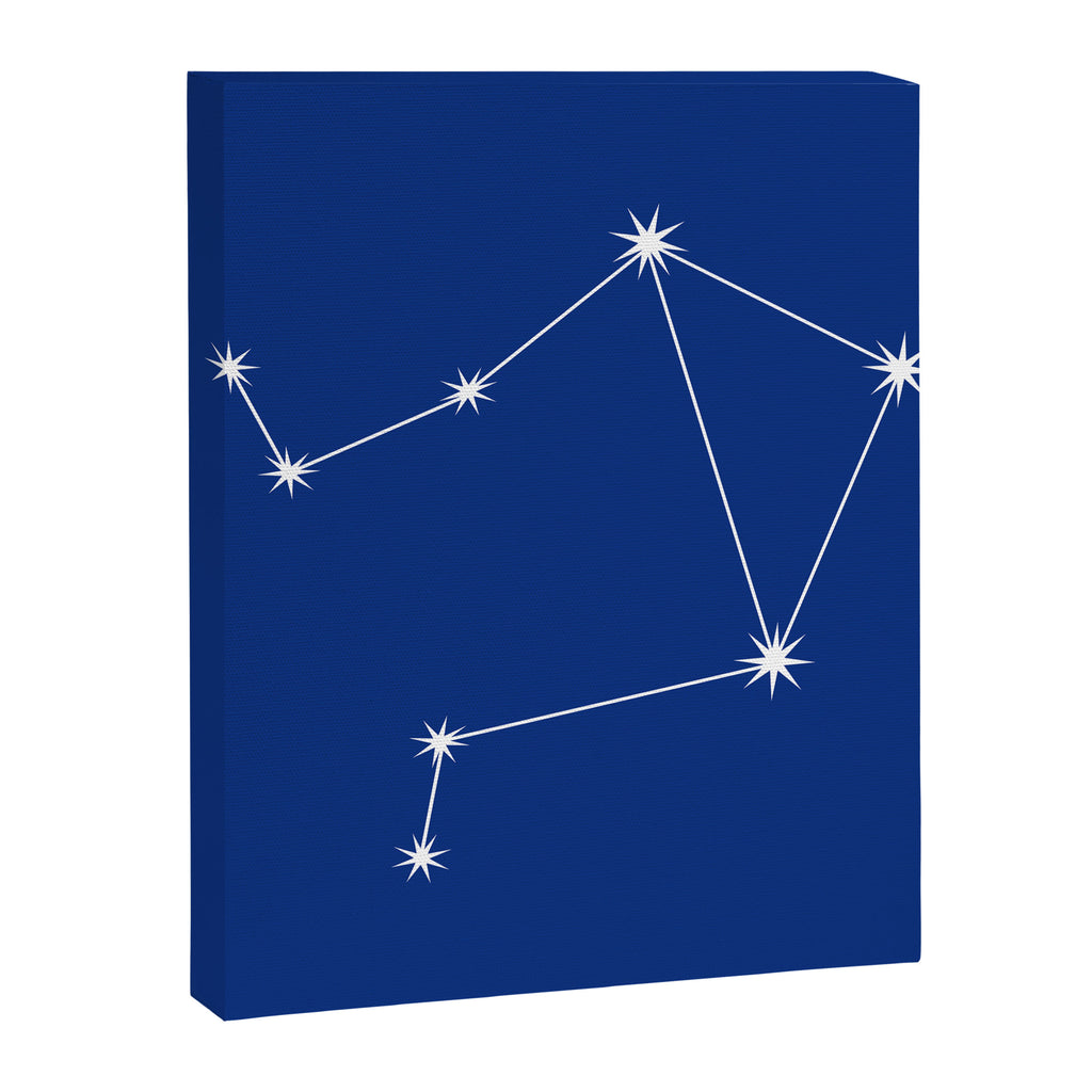Libra Zodiac Star Constellation Line Art Dark Blue Canvas Print Gallery Image 8