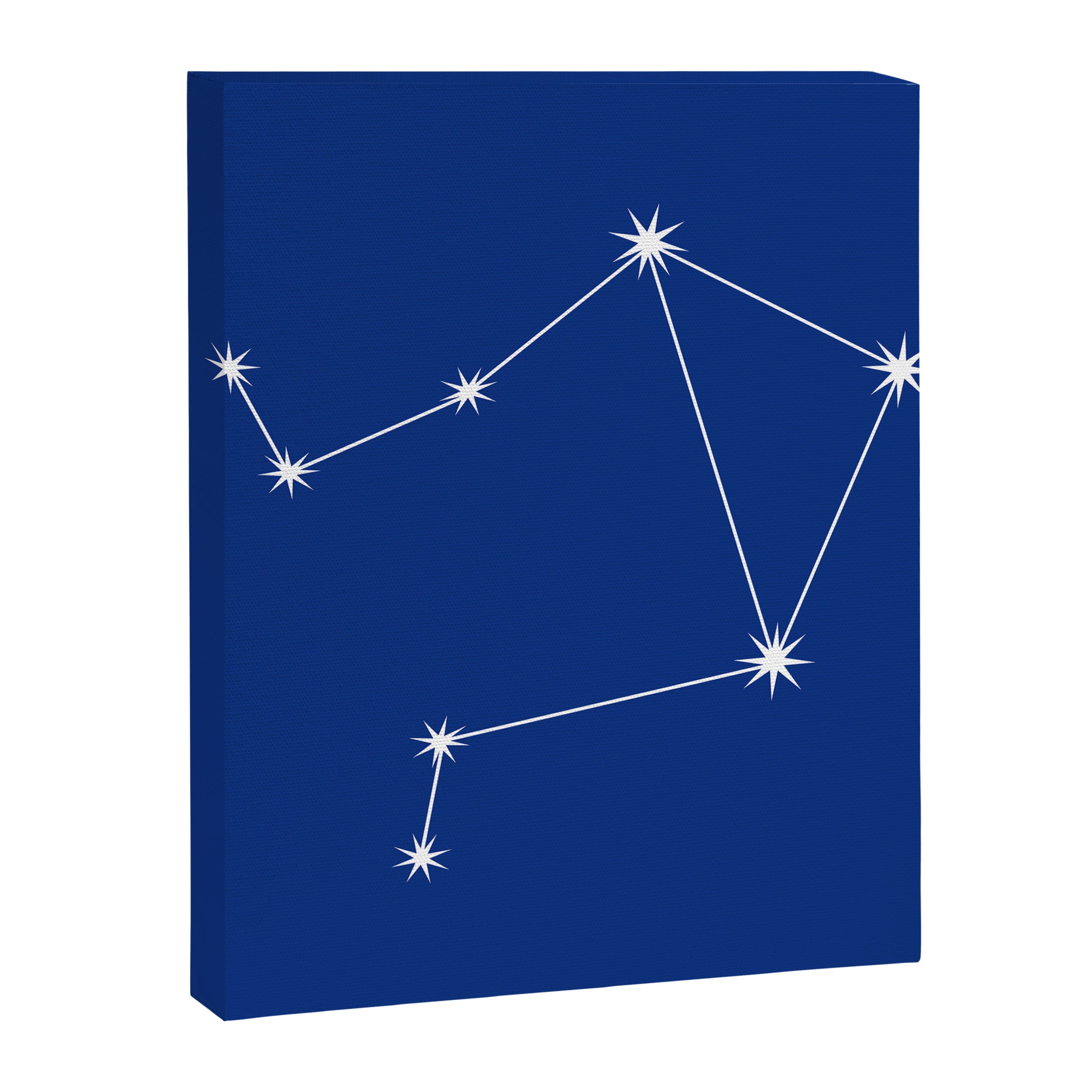 Libra Zodiac Star Constellation Line Art Dark Blue Canvas Print Gallery Image 8