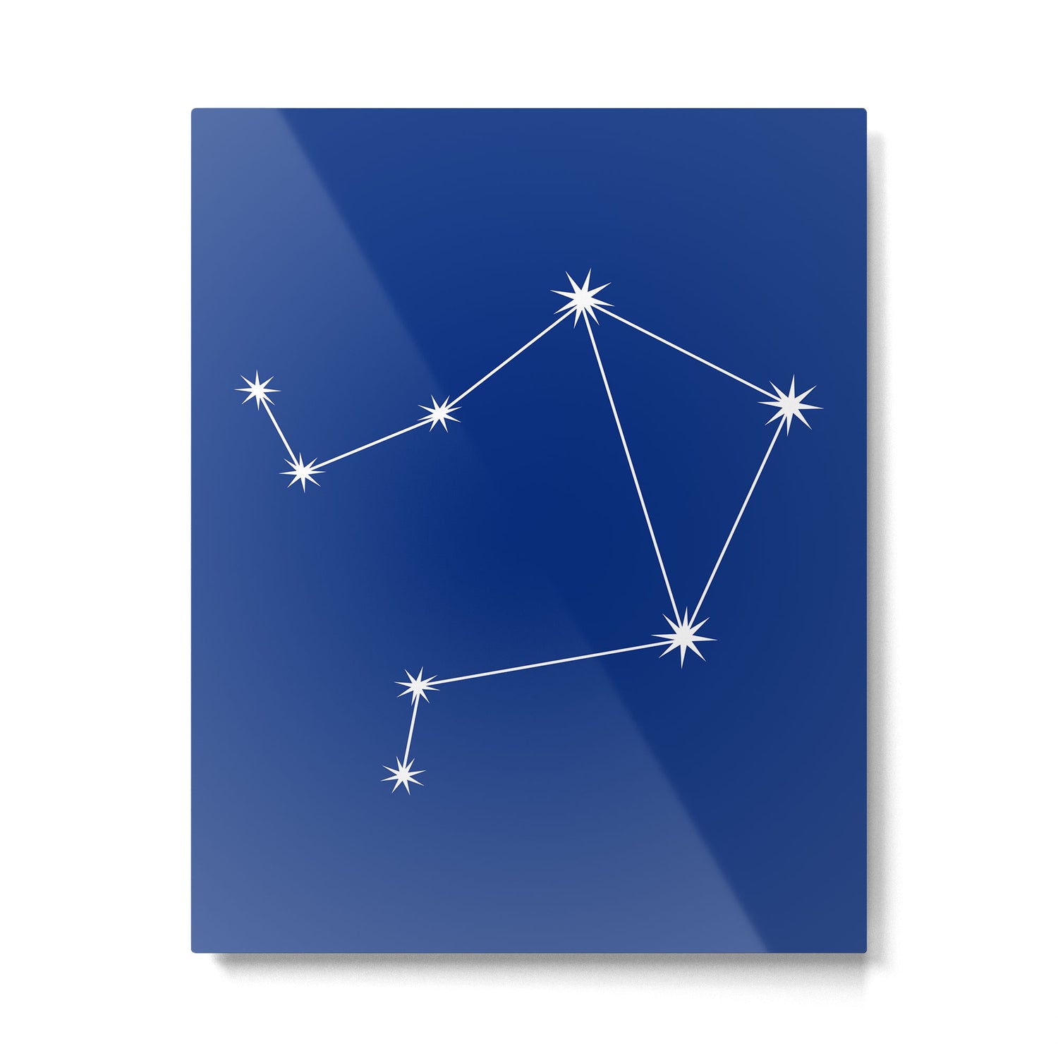 Libra Zodiac Star Constellation Line Art Dark Blue Metal Print Gallery Image 6