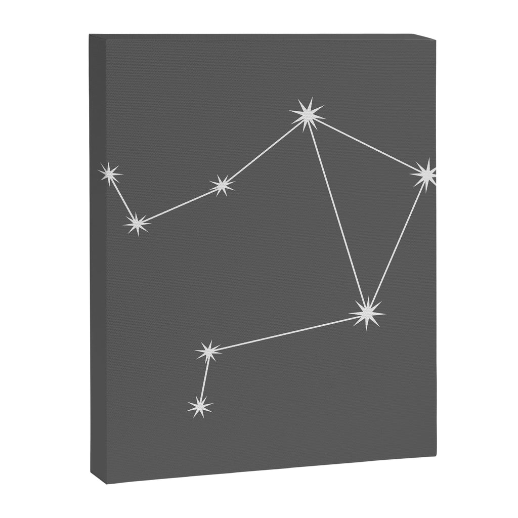 Libra Zodiac Star Constellation Line Art Grey Canvas Print Gallery Image 8