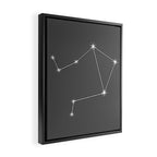Libra Zodiac Star Constellation Line Art Grey Framed Canvas Print Gallery Image 2