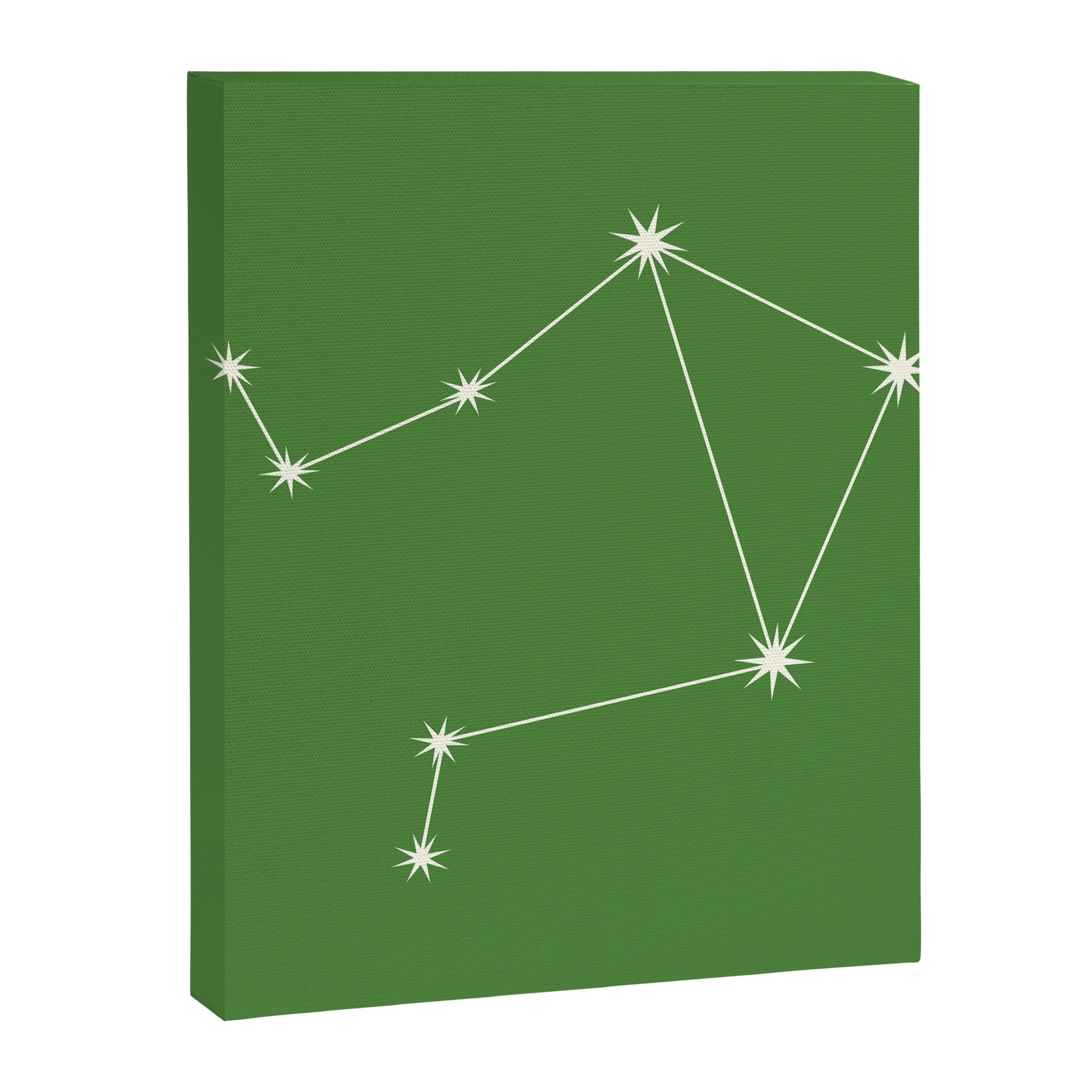 Libra Zodiac Star Constellation Line Art Kelly Green Canvas Print Gallery Image 8