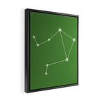 Libra Zodiac Star Constellation Line Art Kelly Green Framed Canvas Print Gallery Image 2