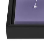 Libra Zodiac Star Constellation Line Art Lavender Purple Framed Canvas Print Gallery Image 3