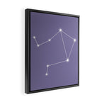 Libra Zodiac Star Constellation Line Art Lavender Purple Framed Canvas Print Gallery Image 2