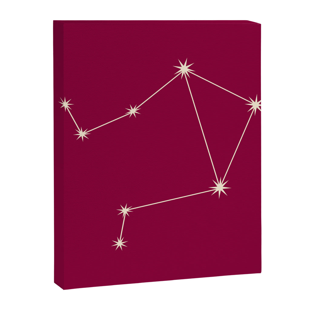 Libra Zodiac Star Constellation Line Art Magenta Pink Canvas Print Gallery Image 8