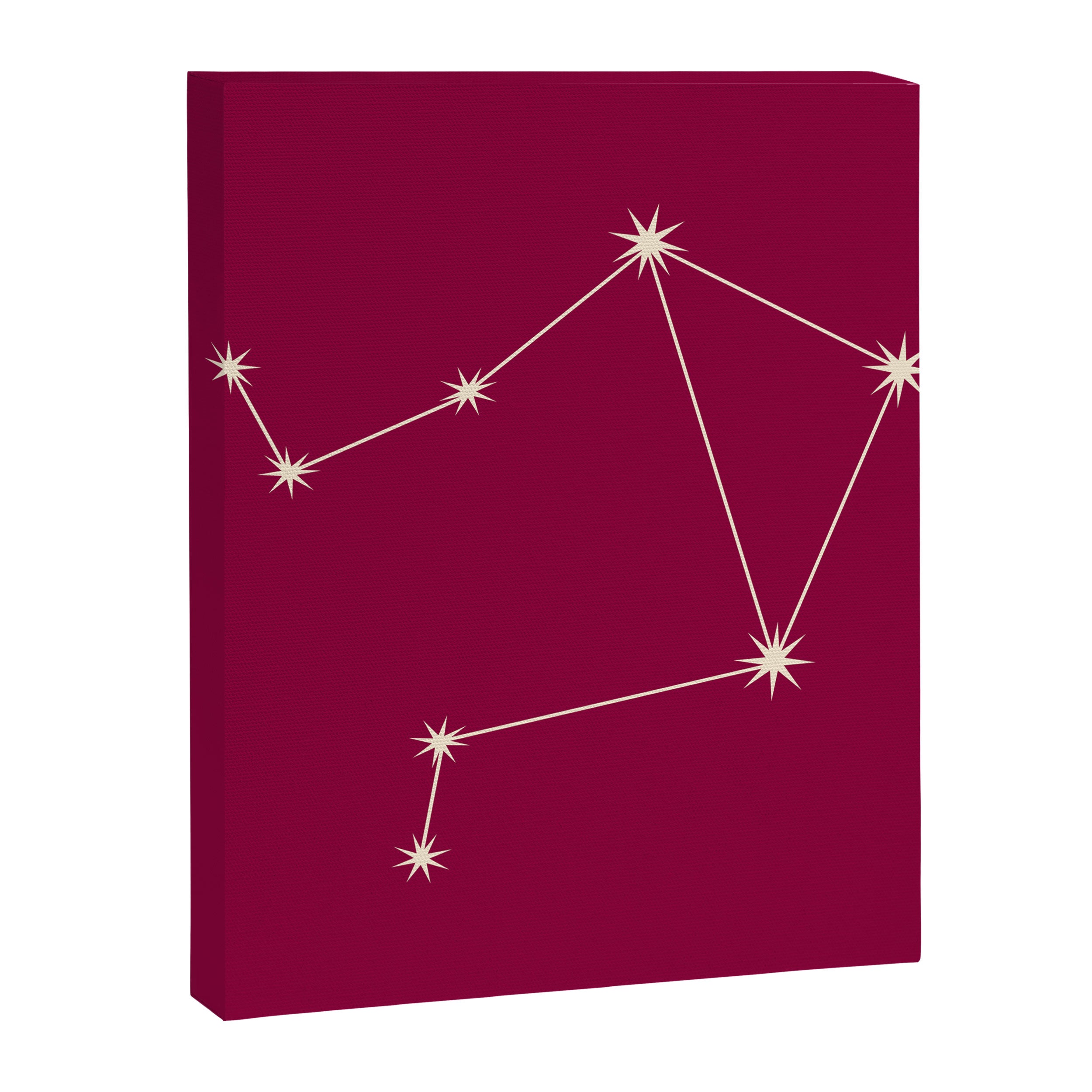 Libra Zodiac Star Constellation Line Art Magenta Pink Canvas Print Gallery Image 8