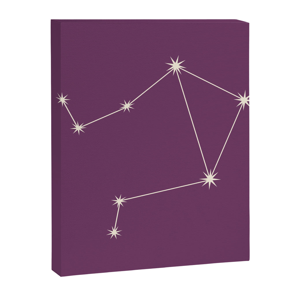 Libra Zodiac Star Constellation Line Art Mauve Purple Canvas Print Gallery Image 8