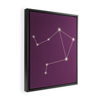Libra Zodiac Star Constellation Line Art Mauve Purple Framed Canvas Print Gallery Image 2