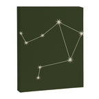 Libra Zodiac Star Constellation Line Art Moss Green Canvas Print Gallery Image 8