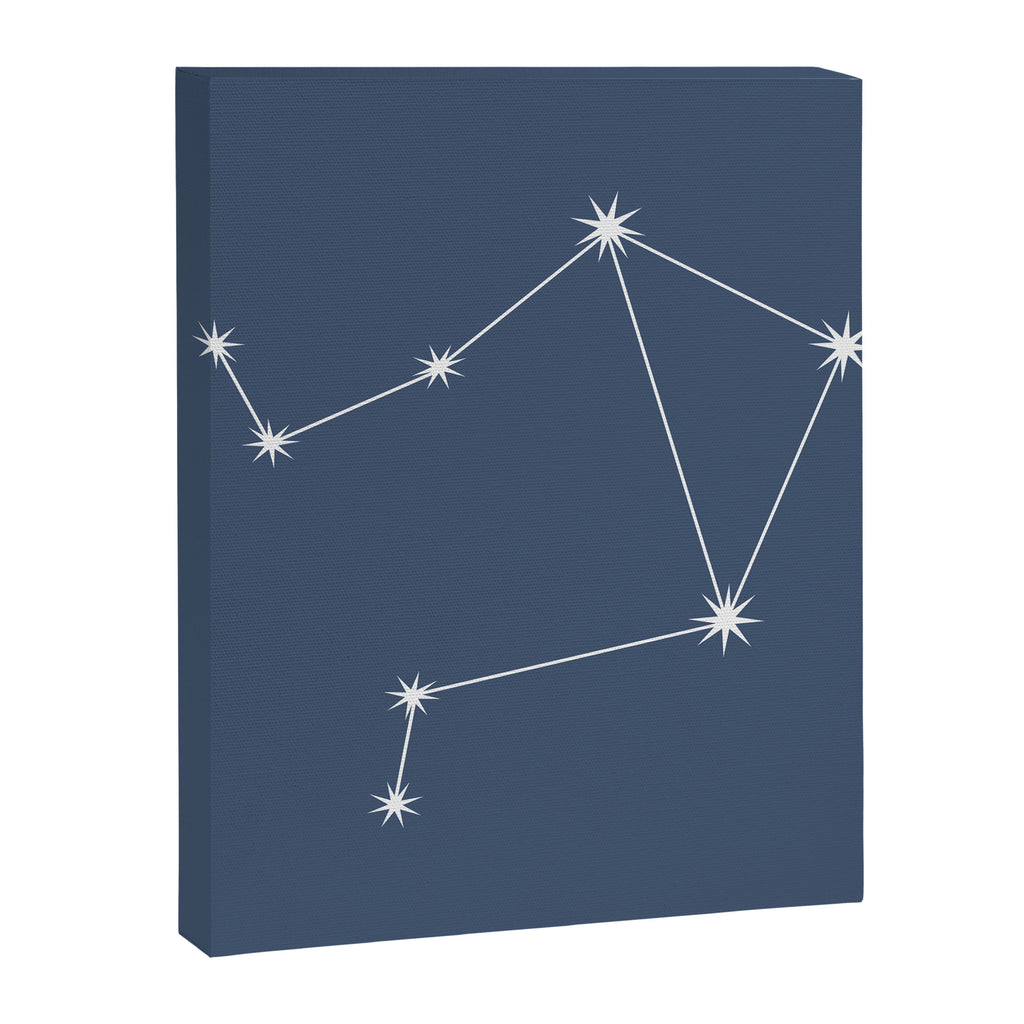 Libra Zodiac Star Constellation Line Art Neutral Blue Canvas Print Gallery Image 8