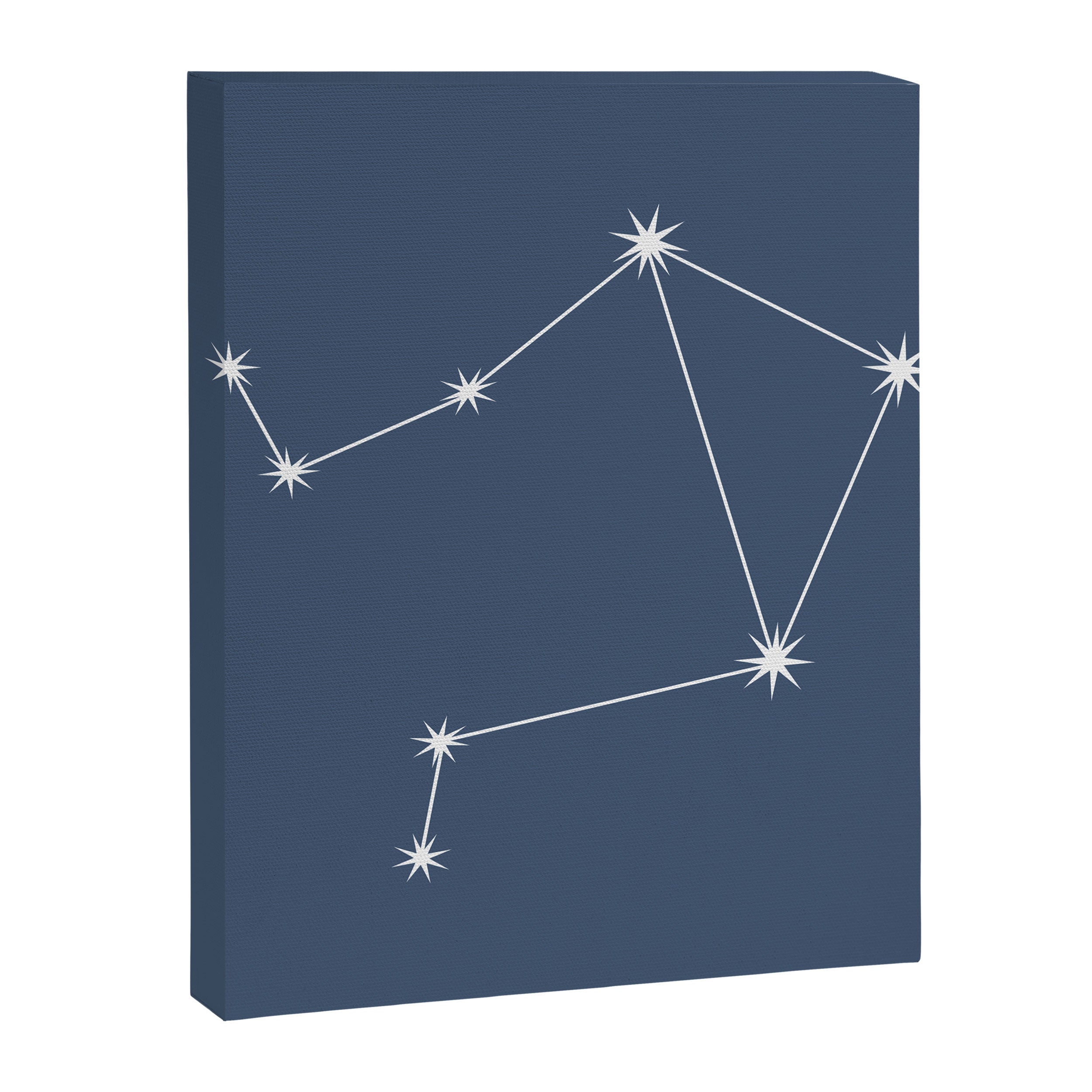Libra Zodiac Star Constellation Line Art Neutral Blue Canvas Print Gallery Image 8