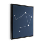 Libra Zodiac Star Constellation Line Art Neutral Blue Framed Canvas Print Gallery Image 2