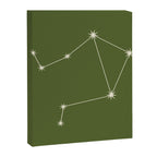 Libra Zodiac Star Constellation Line Art Olive Green Canvas Print Gallery Image 8