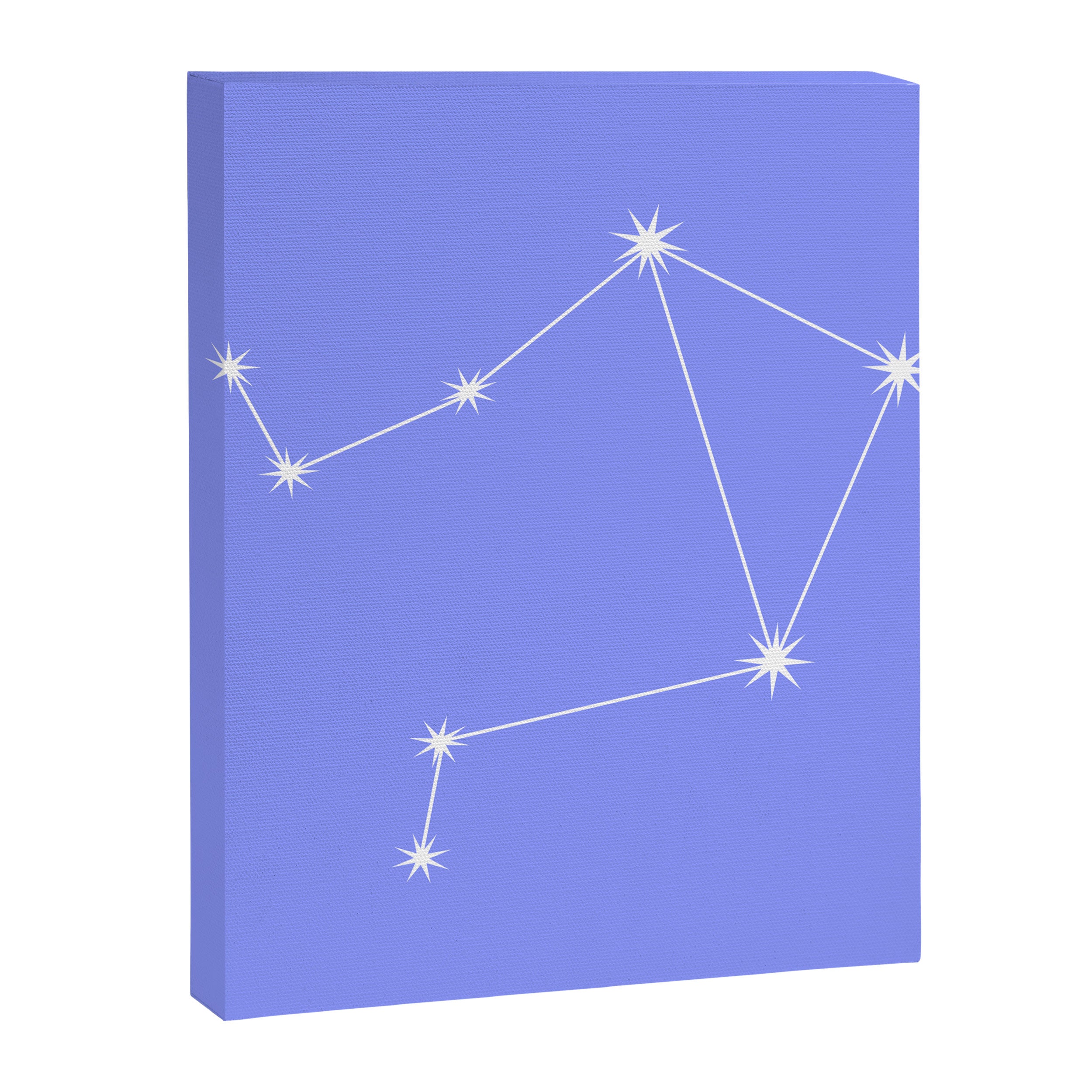 Libra Zodiac Star Constellation Line Art Pastel Purple Canvas Print Gallery Image 8