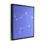 Libra Zodiac Star Constellation Line Art Pastel Purple Framed Canvas Print Gallery Image 2