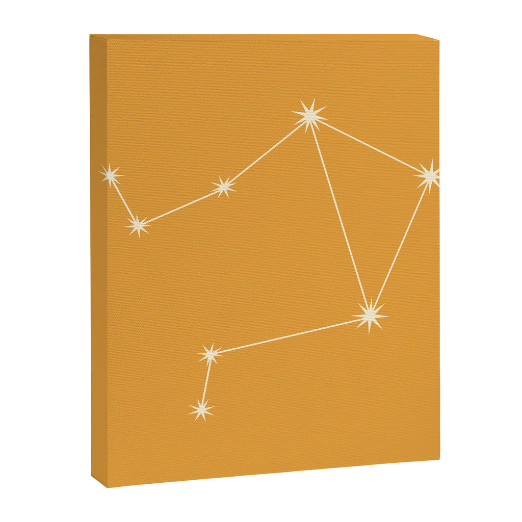 Libra Zodiac Star Constellation Line Art Peach Orange Canvas Print Gallery Image 8