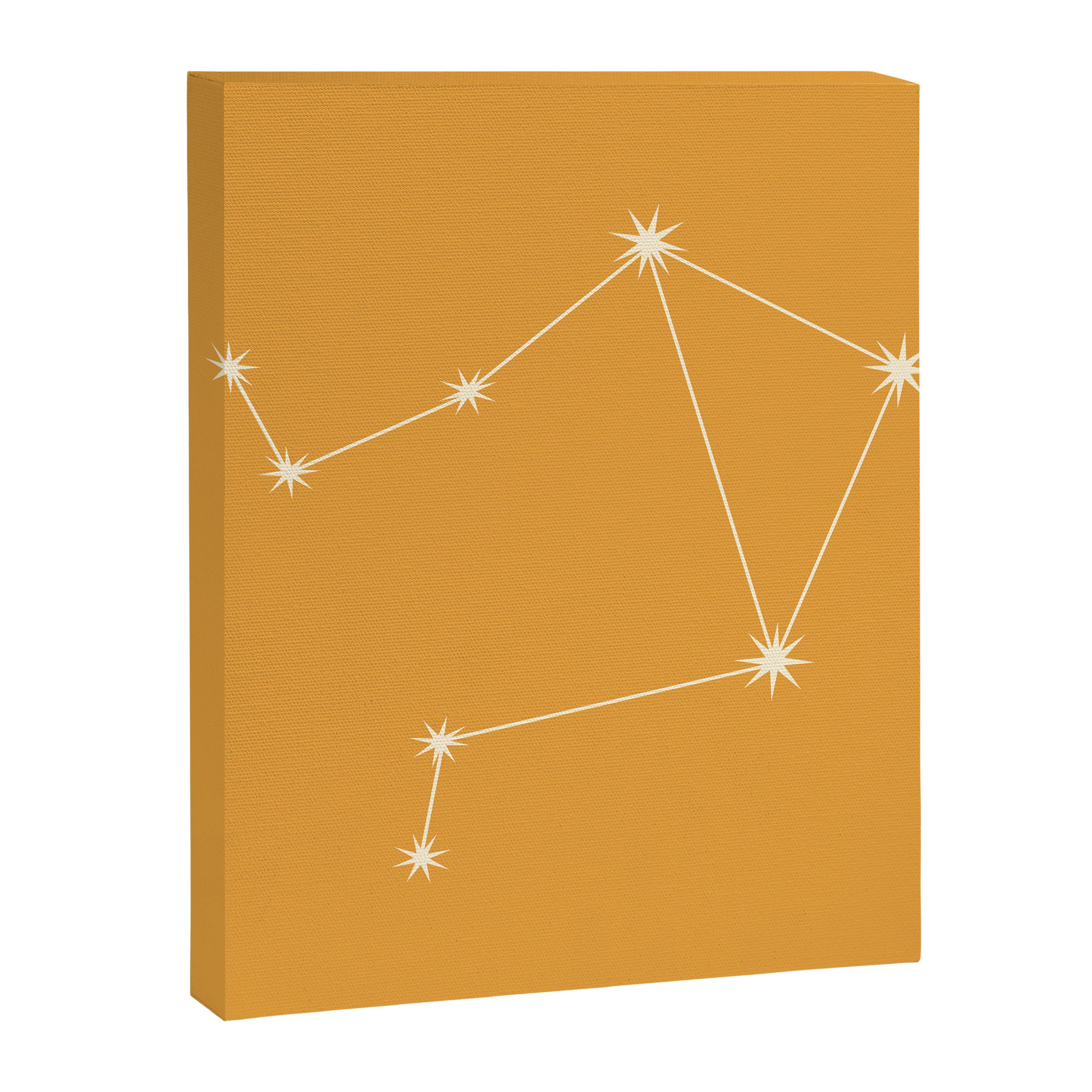 Libra Zodiac Star Constellation Line Art Peach Orange Canvas Print Gallery Image 8