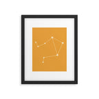 Libra Zodiac Star Constellation Line Art Peach Orange Framed Art Print Gallery Image 6