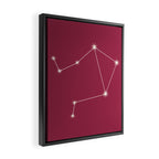 Libra Zodiac Star Constellation Line Art Pink Framed Canvas Print Gallery Image 2