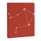 Libra Zodiac Star Constellation Line Art Red Canvas Print Gallery Image 8