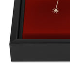 Libra Zodiac Star Constellation Line Art Ruby Red Framed Canvas Print Gallery Image 3