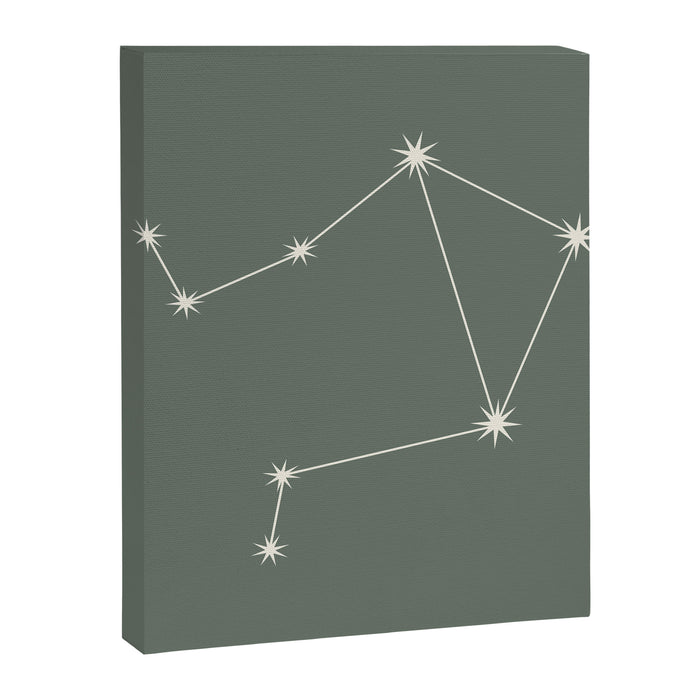 Libra Zodiac Star Constellation Line Art Sage Canvas Print Gallery Image 1