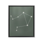 Libra Zodiac Star Constellation Line Art Sage Framed Canvas Print Gallery Image 8