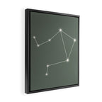 Libra Zodiac Star Constellation Line Art Sage Framed Canvas Print Gallery Image 2