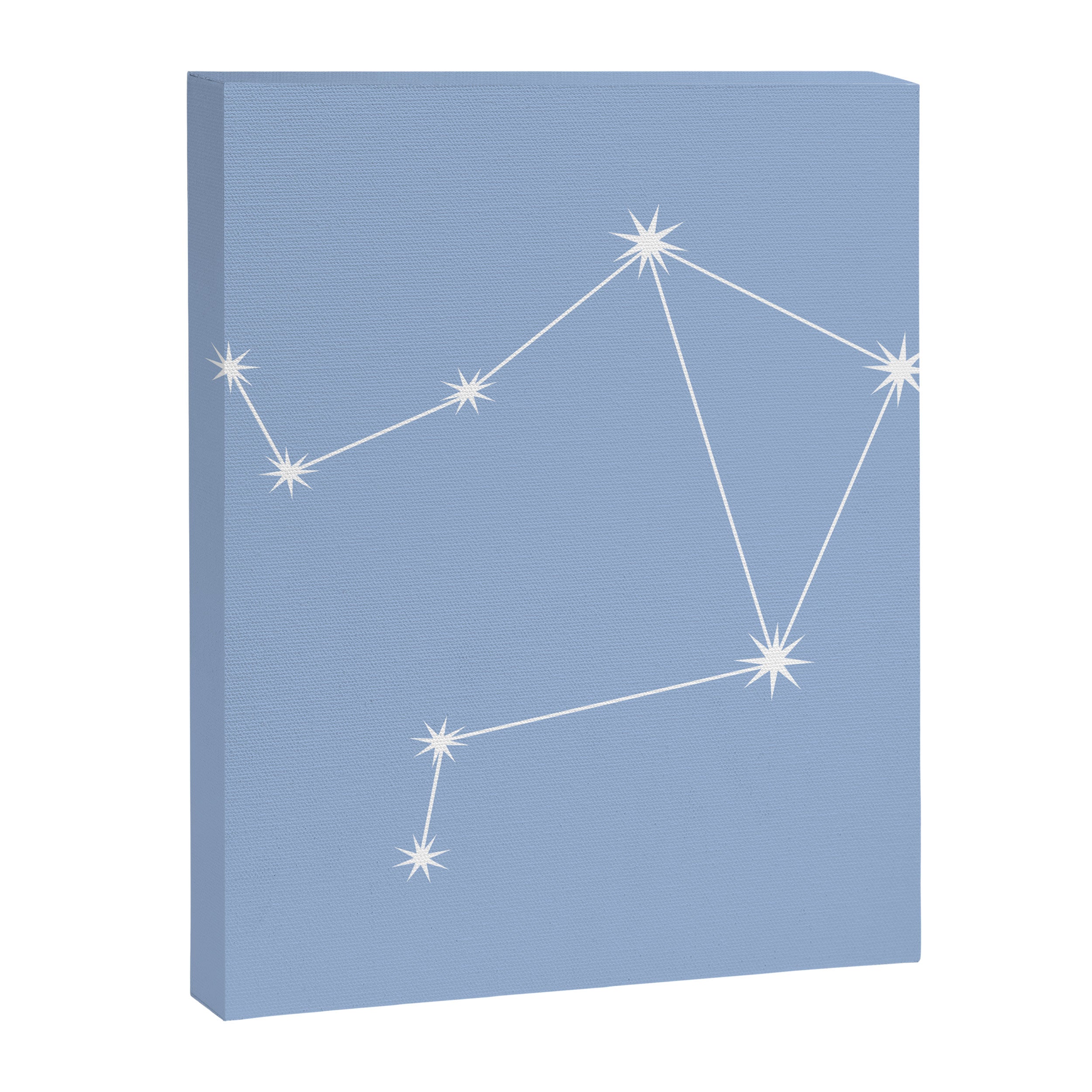 Libra Zodiac Star Constellation Line Art Sky Blue Canvas Print Gallery Image 8