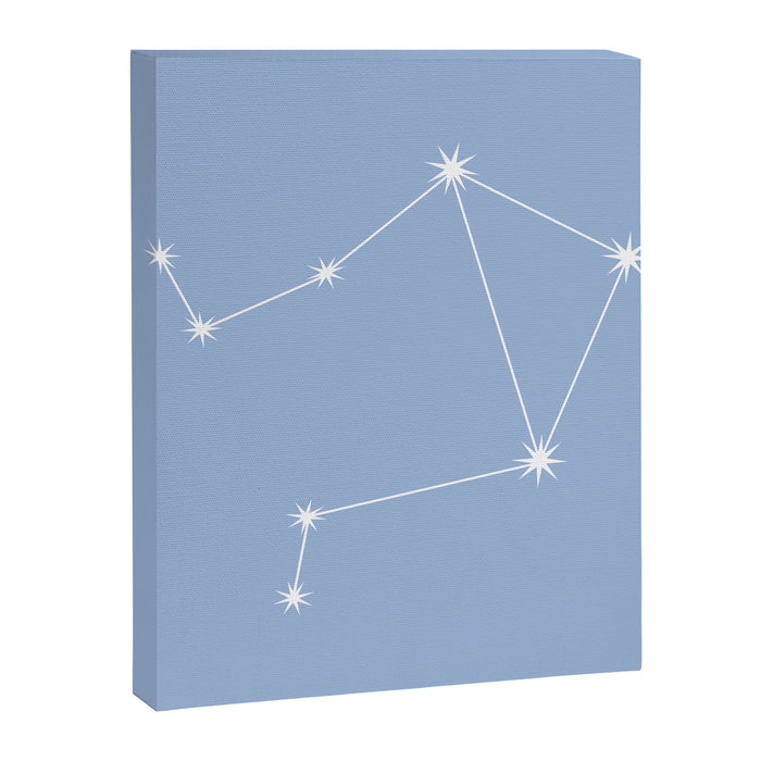 Libra Zodiac Star Constellation Line Art Sky Blue Canvas Print Gallery Image 1