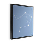 Libra Zodiac Star Constellation Line Art Sky Blue Framed Canvas Print Gallery Image 2