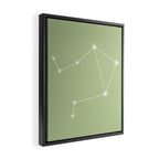 Libra Zodiac Star Constellation Line Art Soft Green Framed Canvas Print Gallery Image 2