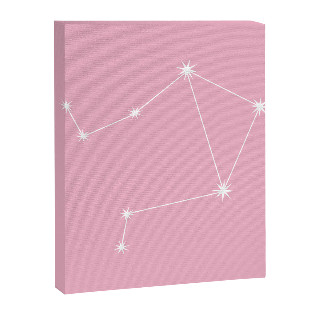 Libra Zodiac Star Constellation Line Art Soft Pink Canvas Print Gallery Image 8