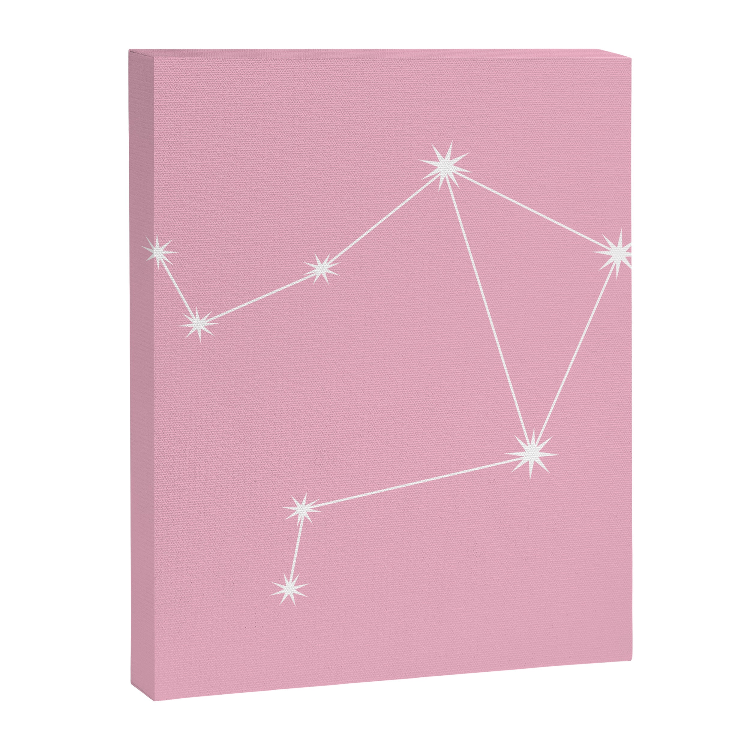 Libra Zodiac Star Constellation Line Art Soft Pink Canvas Print Gallery Image 8