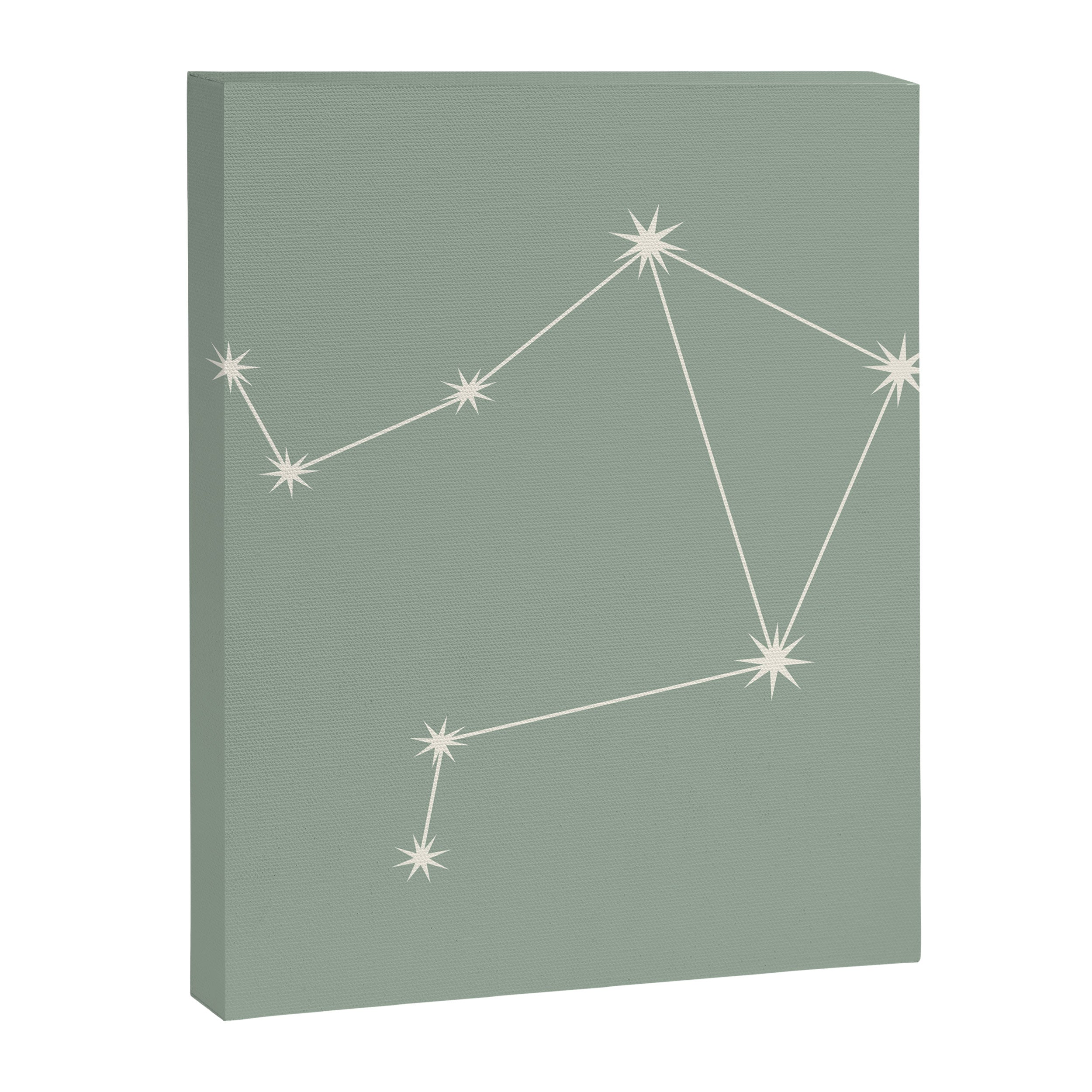 Libra Zodiac Star Constellation Line Art Soft Sage Canvas Print Gallery Image 8