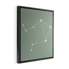 Libra Zodiac Star Constellation Line Art Soft Sage Framed Canvas Print Gallery Image 2