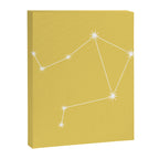 Libra Zodiac Star Constellation Line Art Soft Yellow Canvas Print Gallery Image 8