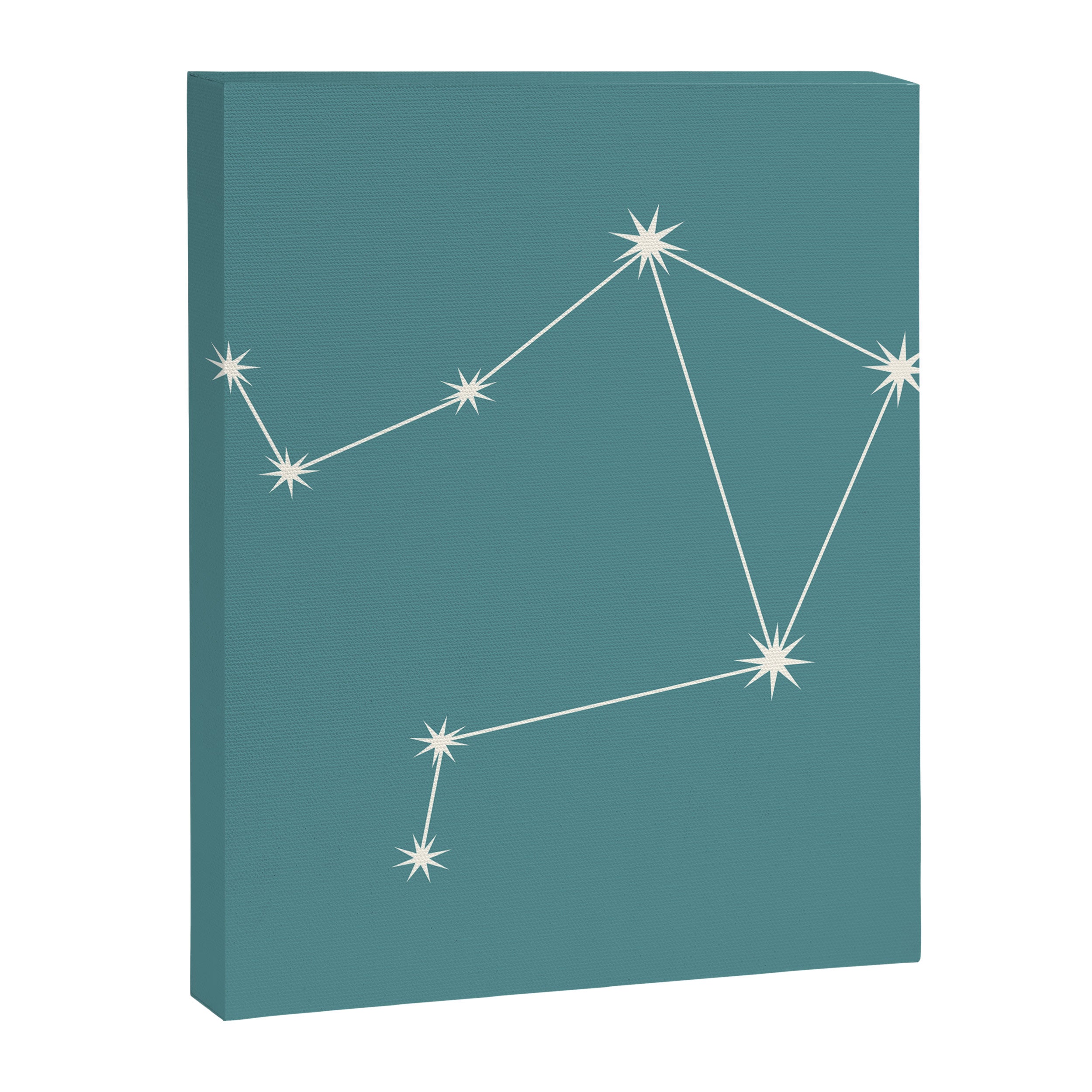 Libra Zodiac Star Constellation Line Art Teal Canvas Print Gallery Image 8