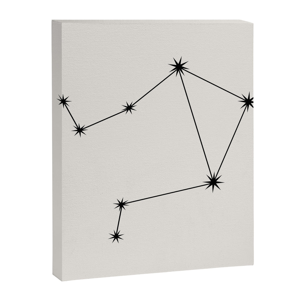 Libra Zodiac Star Constellation Line Art White Canvas Print Gallery Image 8