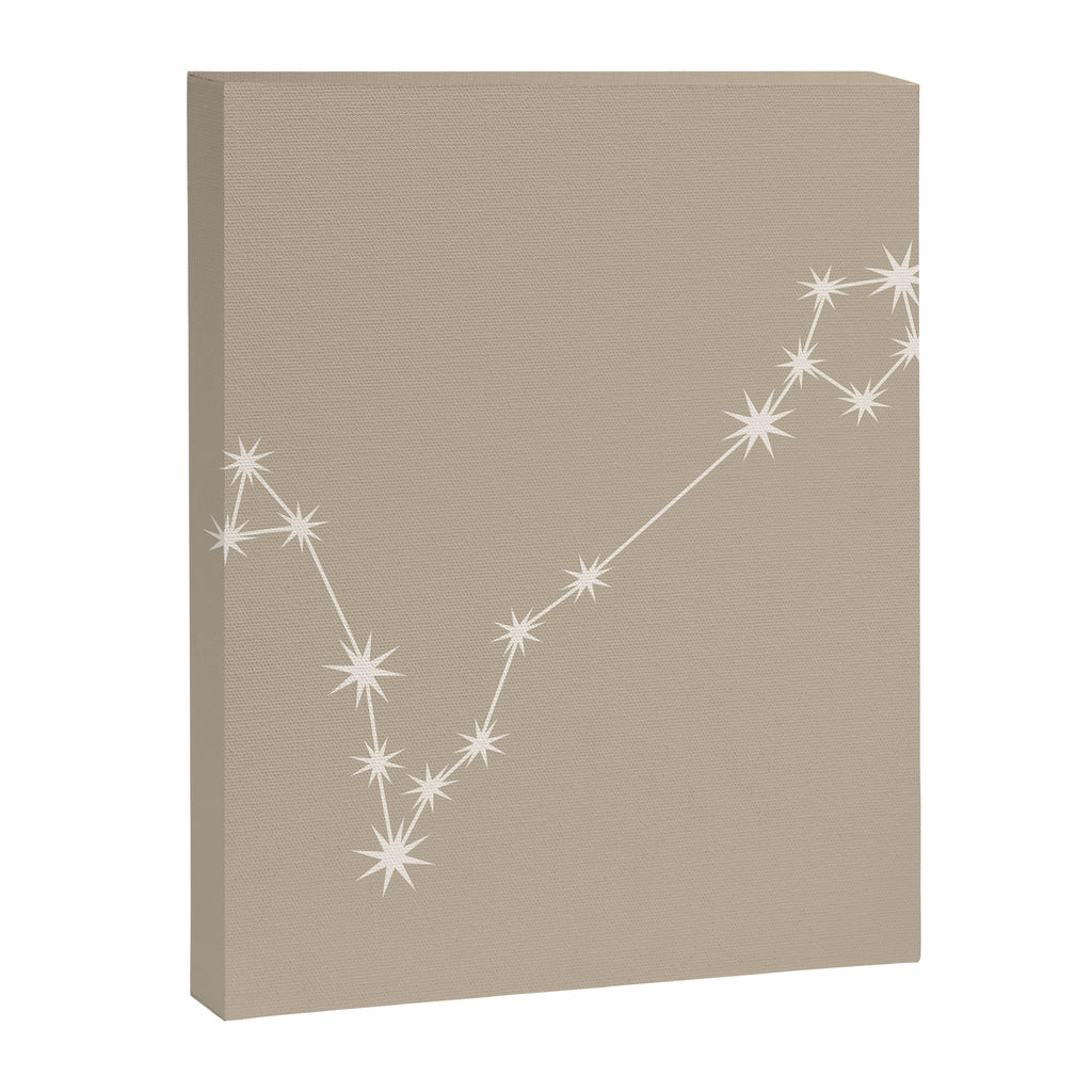 Pisces Zodiac Star Constellation Line Art Beige Canvas Print Gallery Image 8