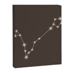 Pisces Zodiac Star Constellation Line Art Coffee Brown Canvas Print Gallery Image 8