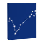 Pisces Zodiac Star Constellation Line Art Dark Blue Canvas Print Gallery Image 8