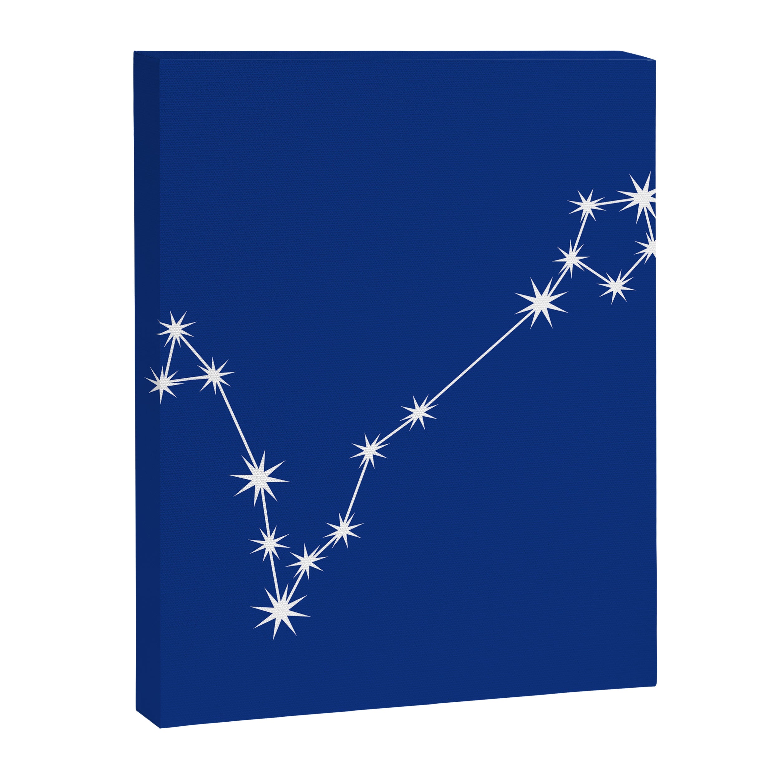 Pisces Zodiac Star Constellation Line Art Dark Blue Canvas Print Gallery Image 8